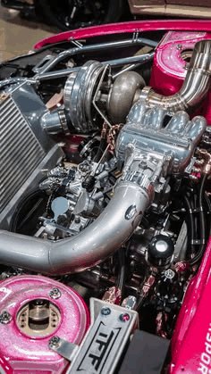 Custom engine bay after precision cleaning
